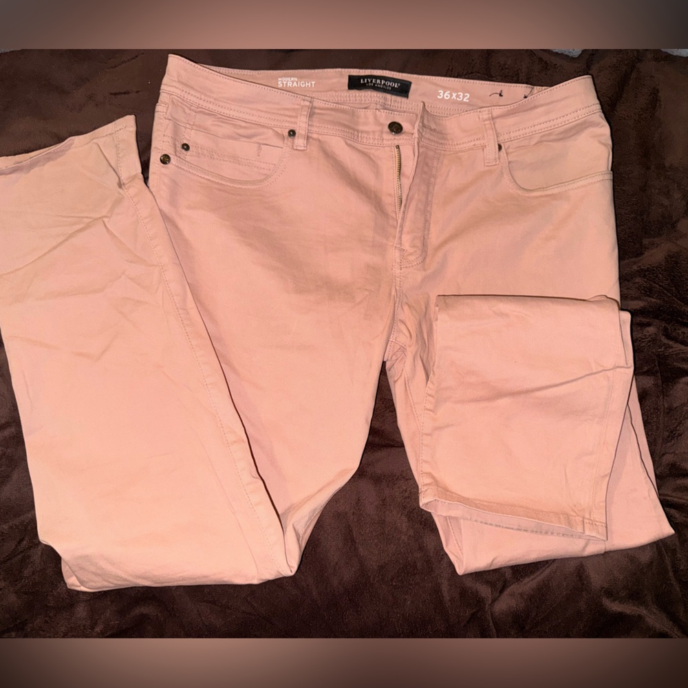 Liverpool Jeans Company Men's Straight Jeans - Light Pink